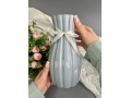 Ваза из керамики, 22*8см, серый, 1шт