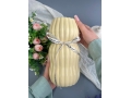 Ваза из керамики, 22*8,5см, кремовый, 1шт