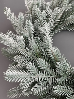 Новогодний венок (48 см) в патине голубая ель