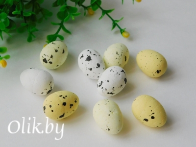 Пасхальный декор "Яйца" 1,8*2,5 см (9 шт), 3 цвета