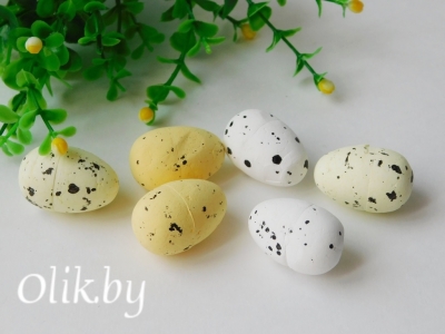Пасхальный декор "Яйца" 2*3 см (6 шт), 3 цвета