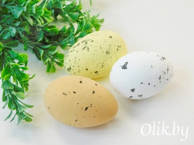 Пасхальный декор "Яйца" 4*6 см (3 шт), 3 цвета