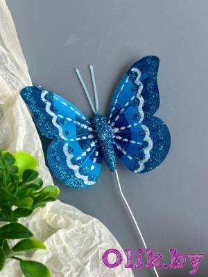 Бабочка-1 7,5 см, голубой, 1шт