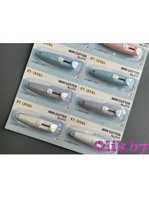 Нож с выдвижным  лезвием 7,5 см, цвет ассорти, 1 шт