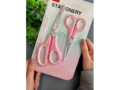 Набор ножниц универсальных (2 шт), розовый