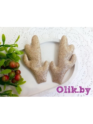 Патч "Рожки №2" 4,5*8,5 см (1 пара), золото