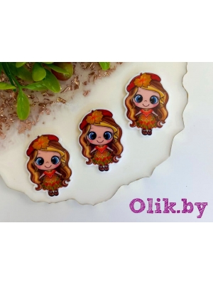 Кабошон-вырубка "Девочка" №19, 1шт