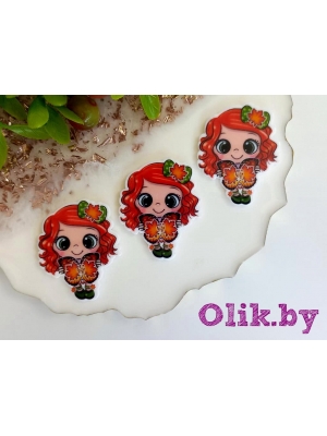 Кабошон-вырубка "Девочка" №18, 1шт