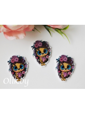 Кабошон-вырубка "Ёжик" 3*3,7 см