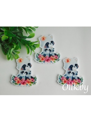 Кабошон-вырубка "Енотики" 3,2*3,5 см