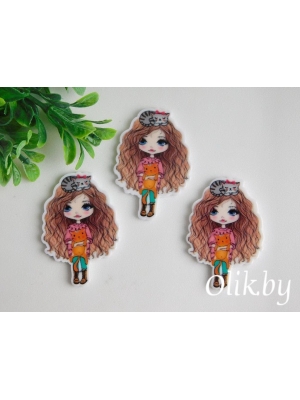 Кабошон-вырубка "Девочка" 2,6*3,8 см