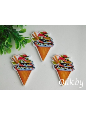 Кабошон-вырубка "Мороженое" 2,7*3,7 см
