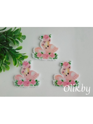 Кабошон-вырубка "Фламинго" 3,3*3,3 см