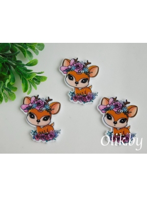 Кабошон-вырубка "Косуля" 3*3,5 см (2 шт)