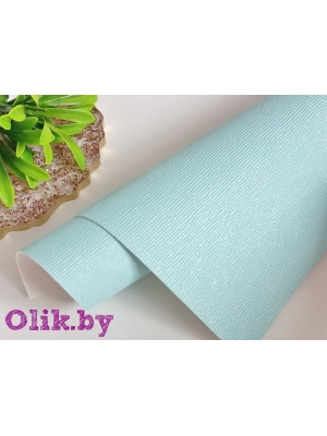 Кожзам текстурный 22*30 см, светло-аквамариновый