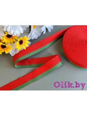 Лента 2,4 см (белорусский флаг) 