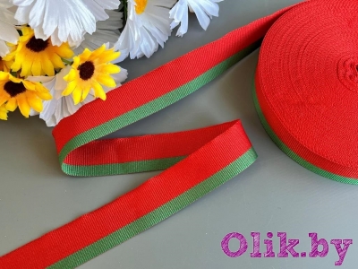 Лента 2,4 см (белорусский флаг) 