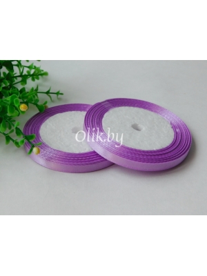 Лента атласная 0.6см, бобина 23 м, сиреневый