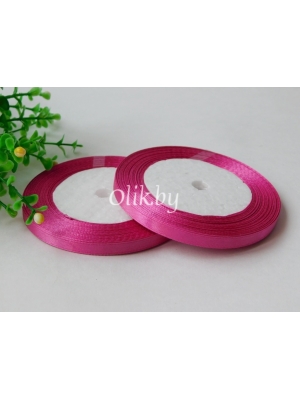 Лента атласная 0.6см, бобина 23 м, фукси