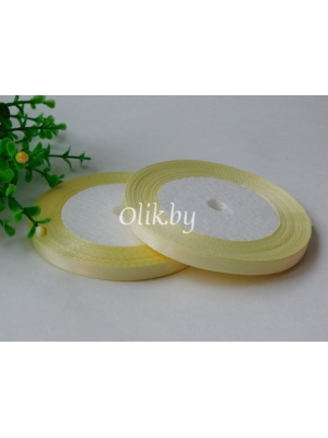 Лента атласная 0.6см, бобина 23 м, кремовый