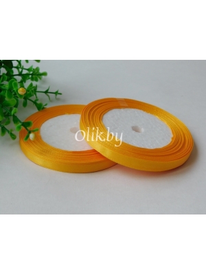 Лента атласная 0.6см, бобина 23 м, оранжевый №017