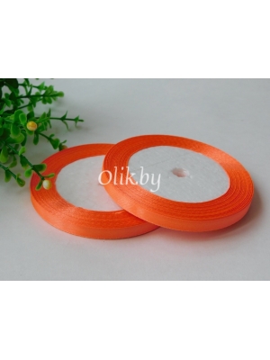 Лента атласная 0.6см, бобина 23 м, ярко-оранжевый №022