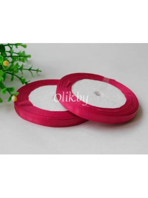 Лента атласная 0.6см, бобина 23 м, малиновый №072