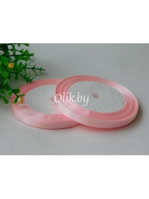 Лента атласная 0.6см, бобина 23 м, розовый №04/43