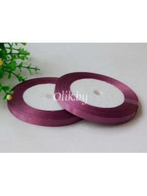 Лента атласная 0.6см, бобина 23 м, вишневая пенка