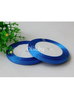 Лента атласная 0.6см, бобина 23 м, синий