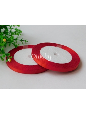 Лента атласная 0.6см, бобина 23 м, красный