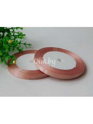 Лента атласная 0.6см, бобина 23 м, дымчато-розовый №146