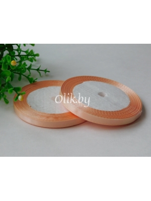 Лента атласная 0.6см, бобина 23 м, персиковый №2