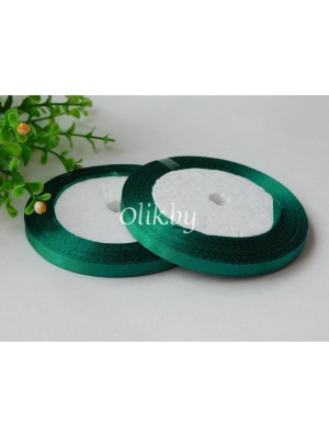 Лента атласная 0.6см, бобина 23 м, темно-зеленый №049