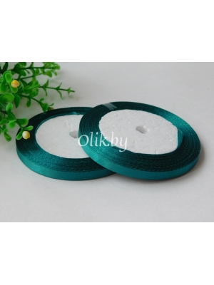 Лента атласная 0.6см, бобина 23 м, темно-зеленый №126