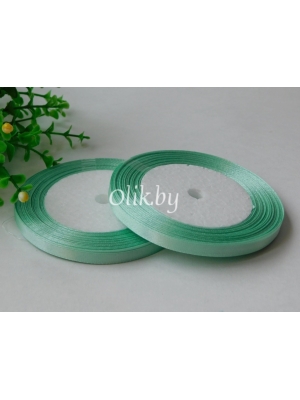 Лента атласная 0.6см, бобина 23 м, аквамарин