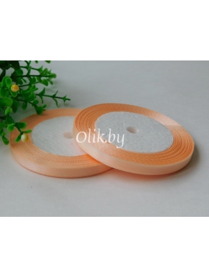 Лента атласная 0.6см, бобина 23 м, персиковый