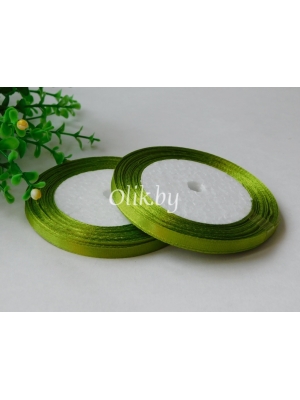 Лента атласная 0.6см, бобина 23 м, фисташковый № 184