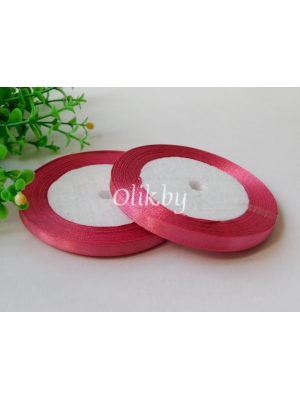 Лента атласная 0.6см, бобина 23 м, розовая пенка №134
