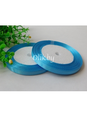 Лента атласная 0.6см, бобина 23 м, голубой №20