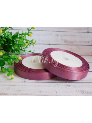 Лента атласная 1.2см, бобина 23 м, вишневая пенка