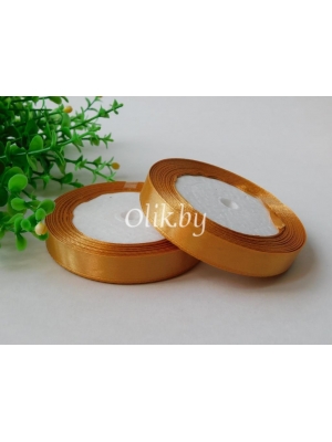 Лента атласная 1.2см, бобина 23 м, светло-коричневый №157