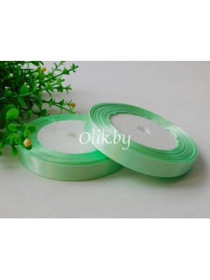Лента атласная 1.2см, бобина 23 м, мятный