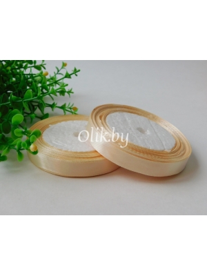 Лента атласная 1.2см, бобина 23 м, айвори №083