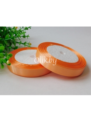 Лента атласная 1.2см, бобина 23 м, темно-персиковый