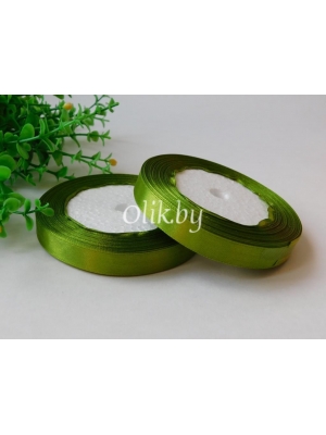 Лента атласная 1.2см, бобина 23 м, фисташковый №184