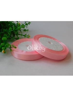 Лента атласная 1.2см, бобина 23 м, светло-розовый №147/4