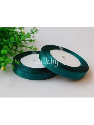 Лента атласная 1.2см, бобина 23 м, темно-зеленый №126