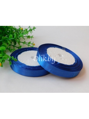 Лента атласная 1.2см, бобина 23 м, синий №40