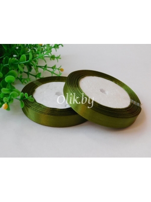 Лента атласная 1.2см, бобина 23 м, фисташковый №110